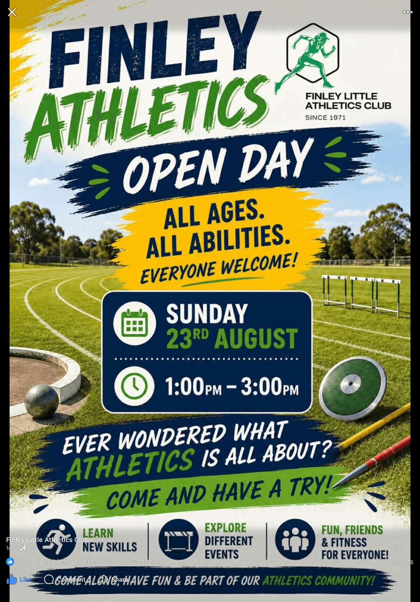 Finley Athletics Open Day