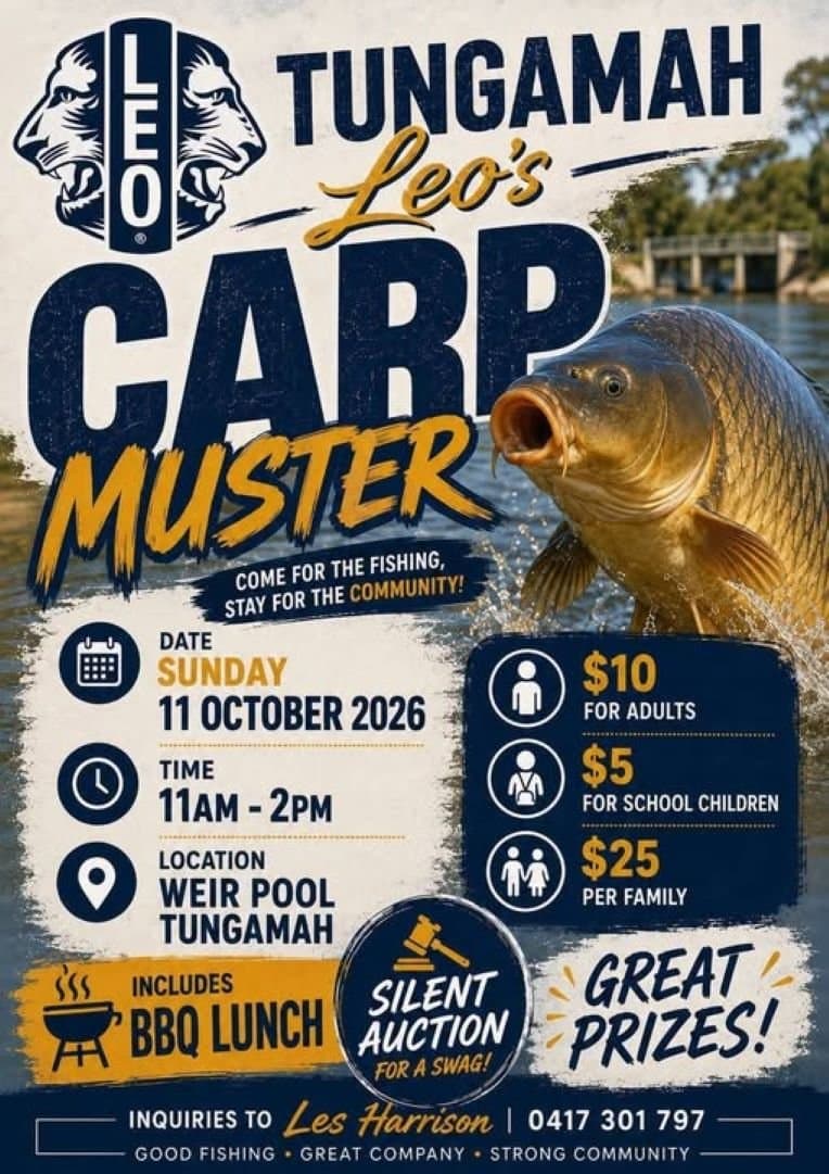 Tungamah Leo's Carp Muster
